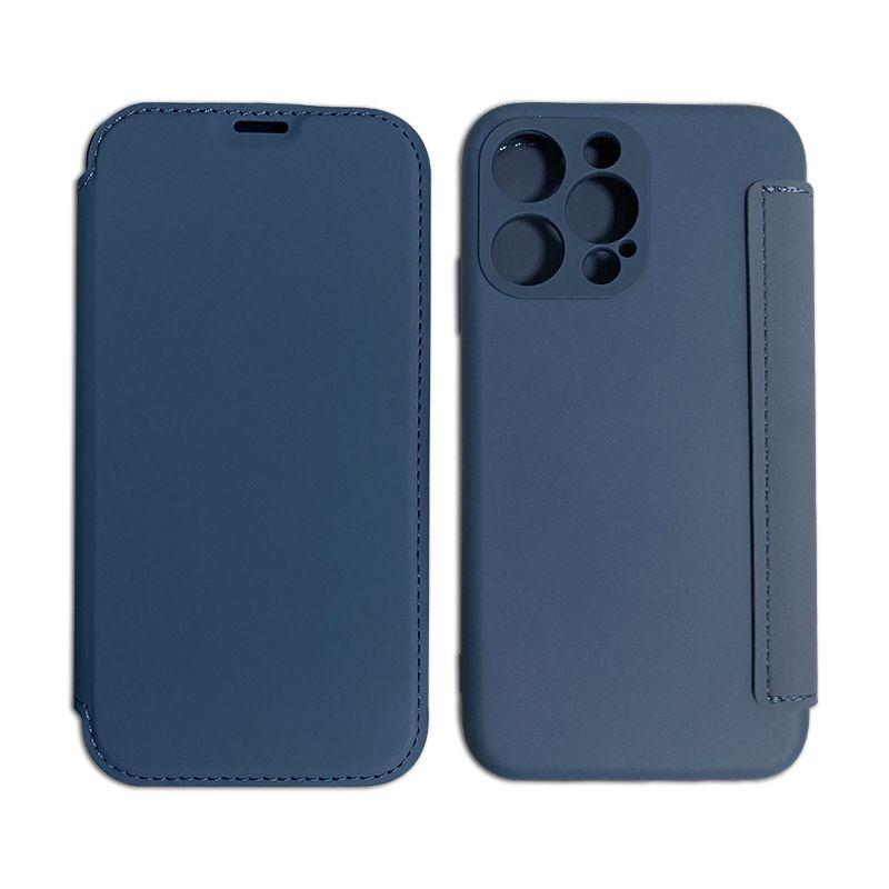 FlipCase in Lederoptik iPhone 14 Pro Max - Dark Blue