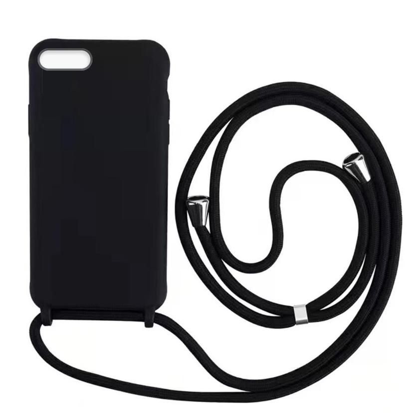 Silikon Case mit Kordel iPhone 7 Plus / 8 Plus - Black