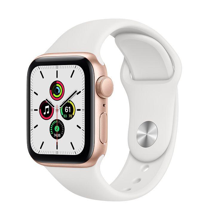 Apple Watch Se Aluminium 40 Mm 2020 Gold Sportarmband Weiss