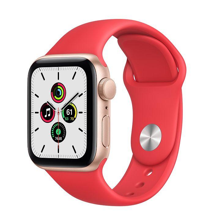 Apple Watch Se Aluminium 44 Mm 2020 Gold Sportarmband Rot
