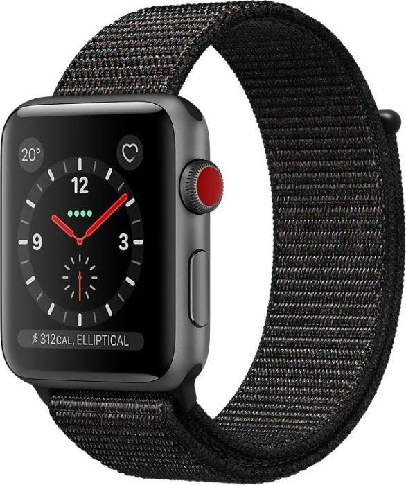 Apple Watch Series 3 38mm 2017 Black Sport Loop Grau