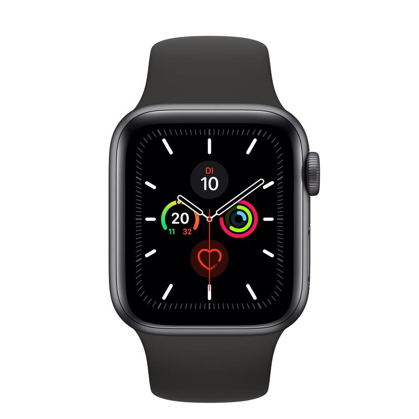 Apple Watch Series 5 40mm 2019 Space Gray Sportarmband Schwarz