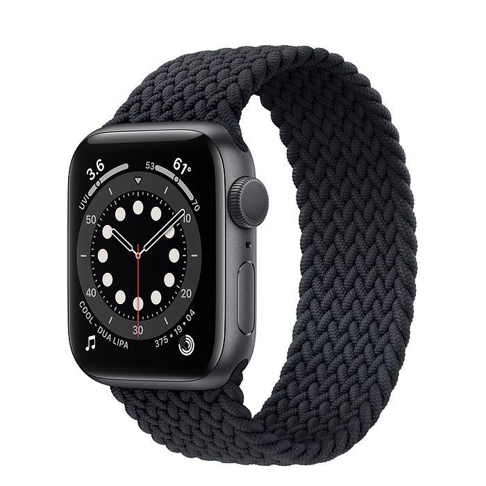 Apple Watch Series 6 Aluminium 40 Mm 2020 Space Gray Geflochtenes Solo Loop Grau