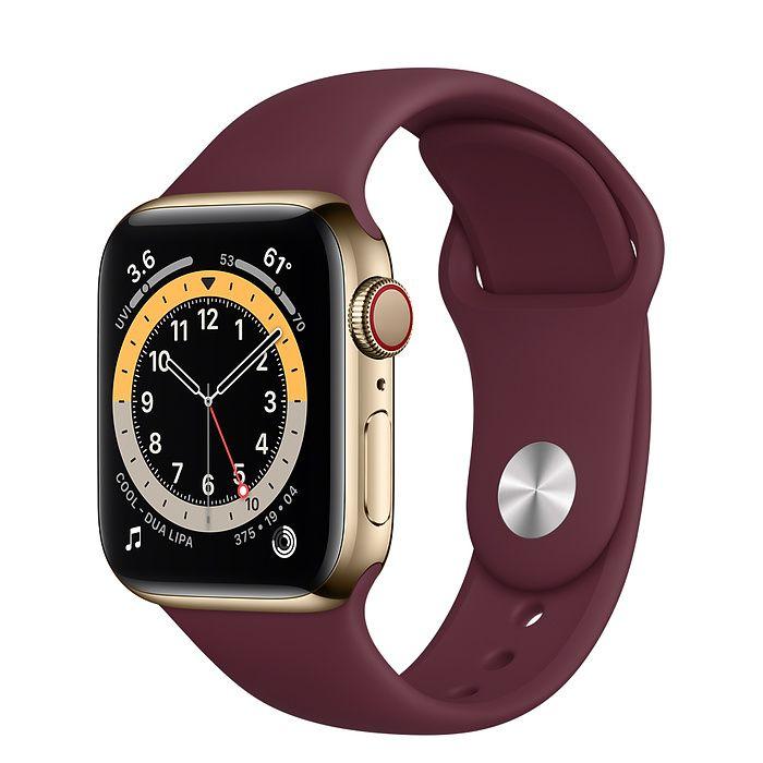 Apple Watch Series 6 Edelstahl 40 Mm 2020 Gold Sportarmband Violett