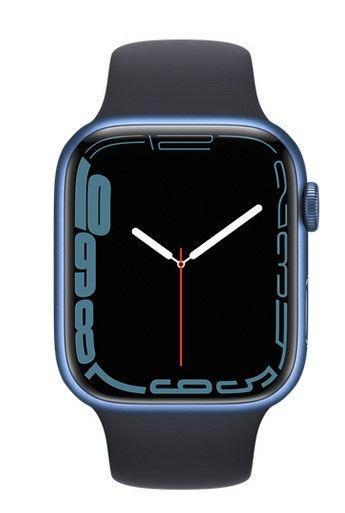Apple Watch Series 7 Aluminium 45 Mm 2021 Blue Sportarmband Dunkelblau
