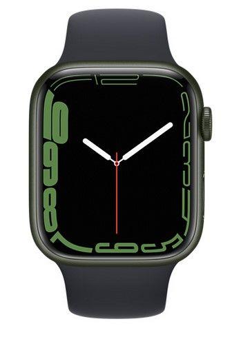 Apple Watch Series 7 Aluminium 45 Mm 2021 Green Sportarmband Dunkelblau