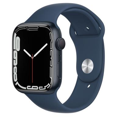 Apple Watch Series 7 Aluminium 45 Mm 2021 Midnight Sportarmband Blau
