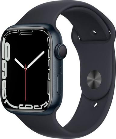 Apple Watch Series 7 Aluminium 45 Mm 2021 Midnight Sportarmband Dunkelblau