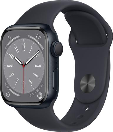 Apple Watch Series 8 Aluminium 41 Mm 2022 Midnight Sportarmband Dunkelblau