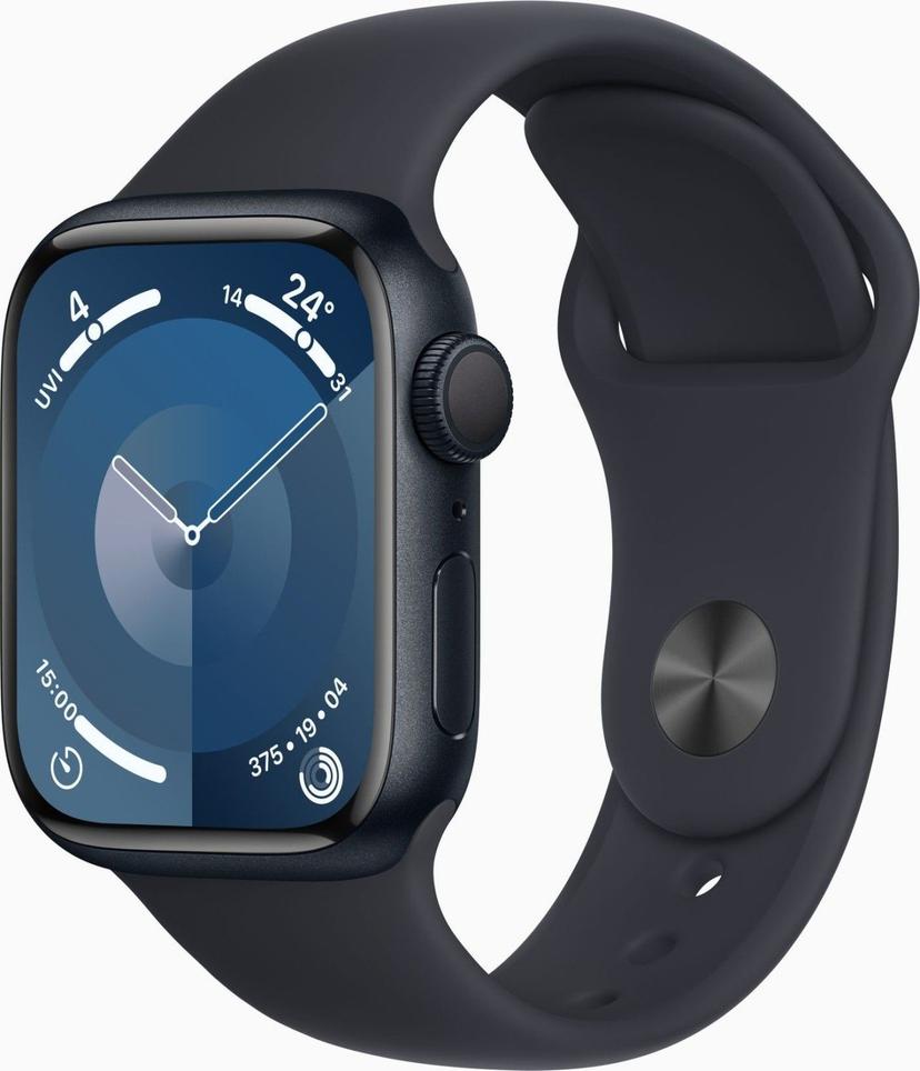 Apple Watch Series 9 Aluminium 41 Mm 2023 Midnight Sportarmband Schwarz