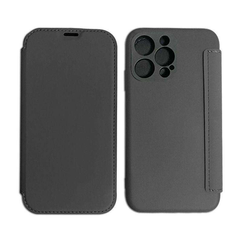 flip-case in-lederoptik-iphone-iphone-12-/-12-Pro-schwarz