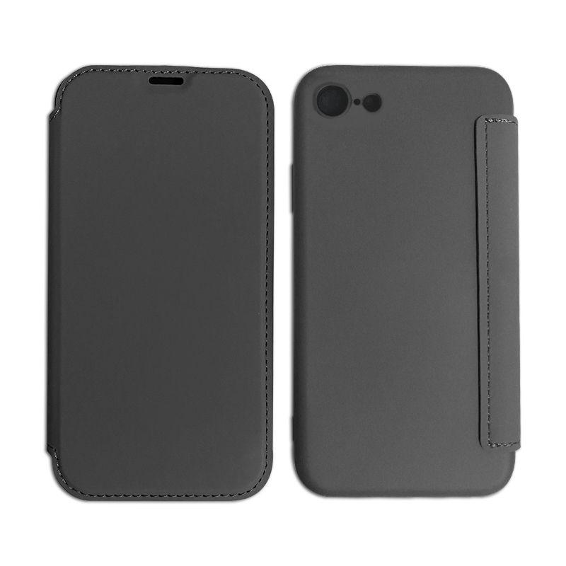 Flip Case in Lederoptik  iPhone  iPhone 7 / 8 / SE 2020 Schwarz