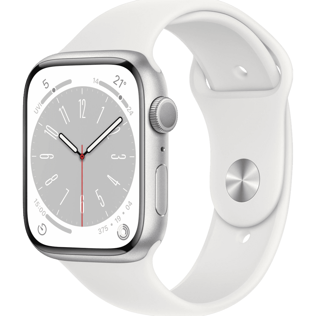 Apple Watch Series 8 (2022) | 45 mm | Silber | Sehr gut | Aluminium | GPS + Cellular